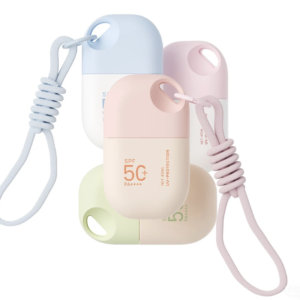 40ml Portable Sunscreen & Cosmetic Squeeze Bottle with Carabiner