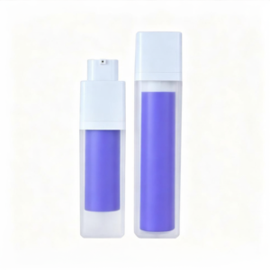 Square Twist-up Airless Bottle, 15ml 30ml 50ml Frosted Double-Layer AS Lotion Serum Pump Bottle