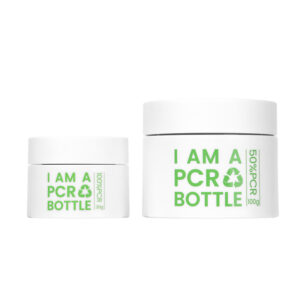 White PCR plastic cream jar 50g 100g