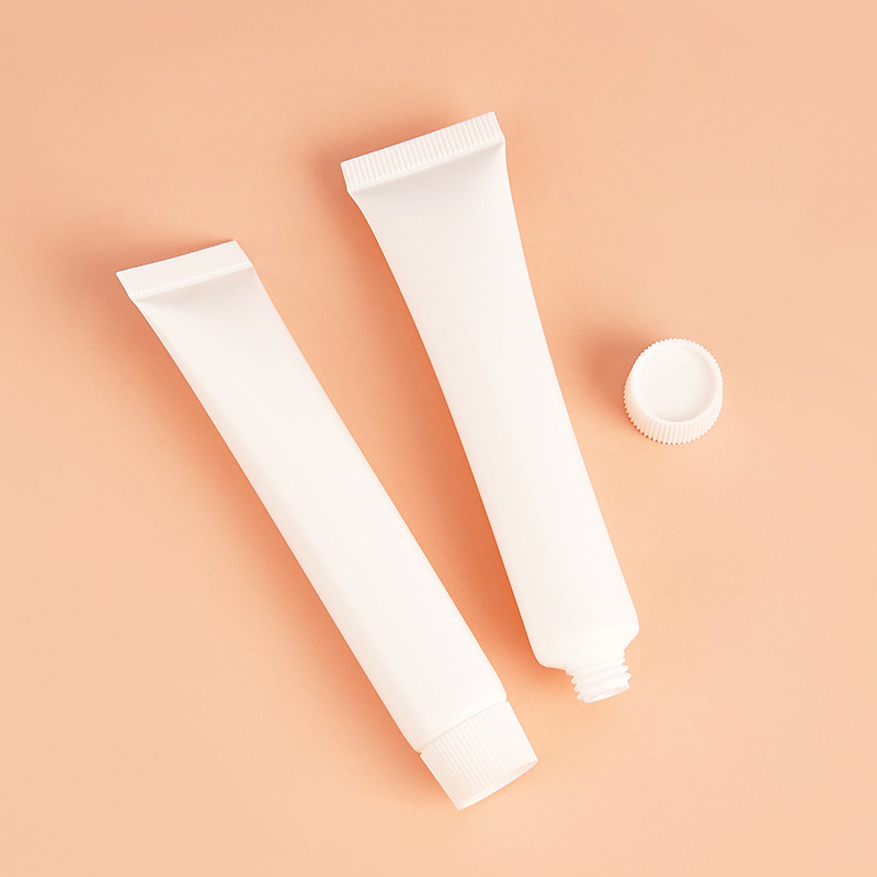 White PE cosmetic squeeze tube shown in tube01.jpg for lotion and cleanser packaging